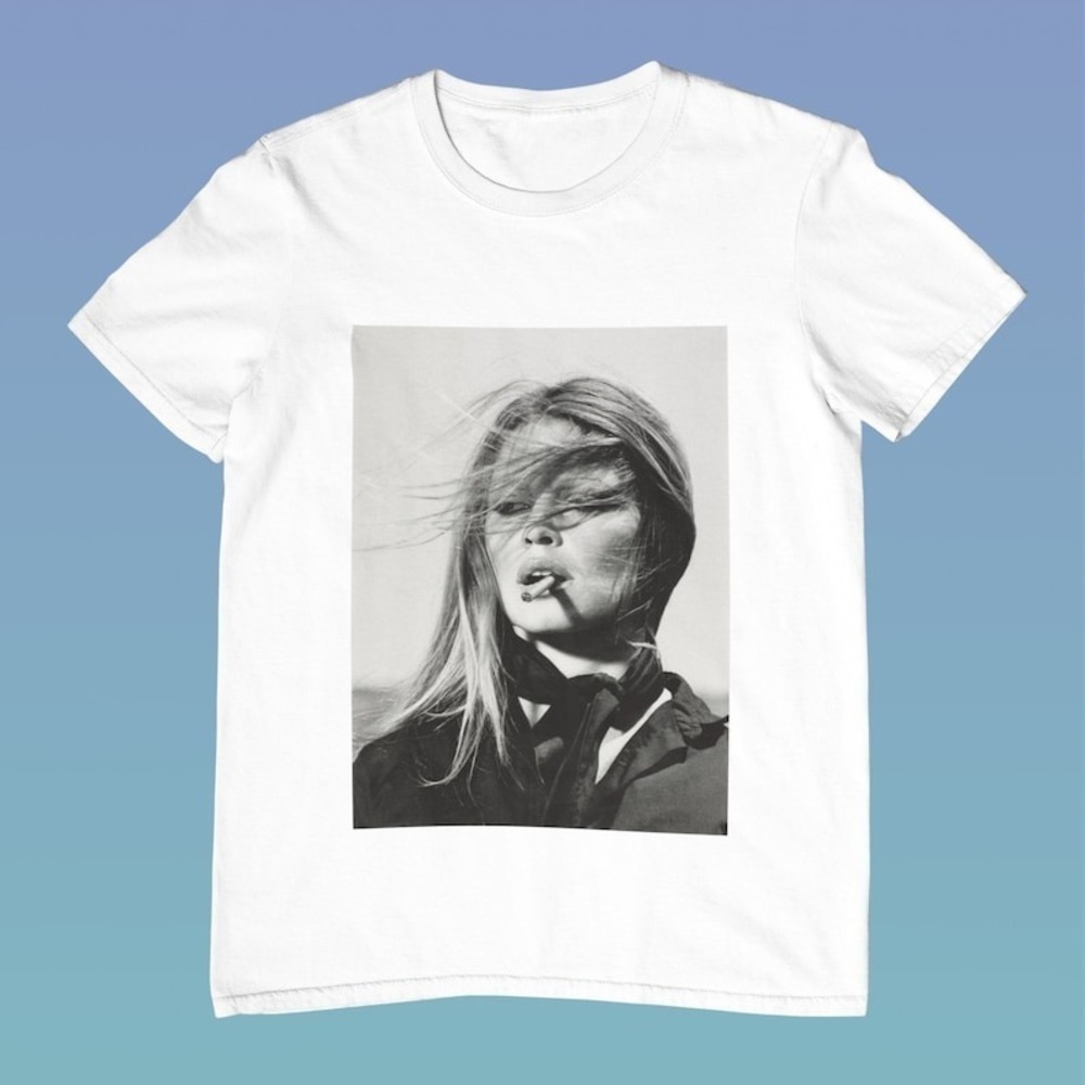 Brigitte Smoking Tshirt Bridget Bardot Smoking Shirt